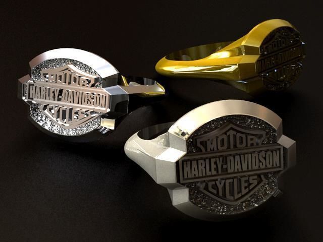 Harley Devidson Ride To Live Ring 3D print model_10