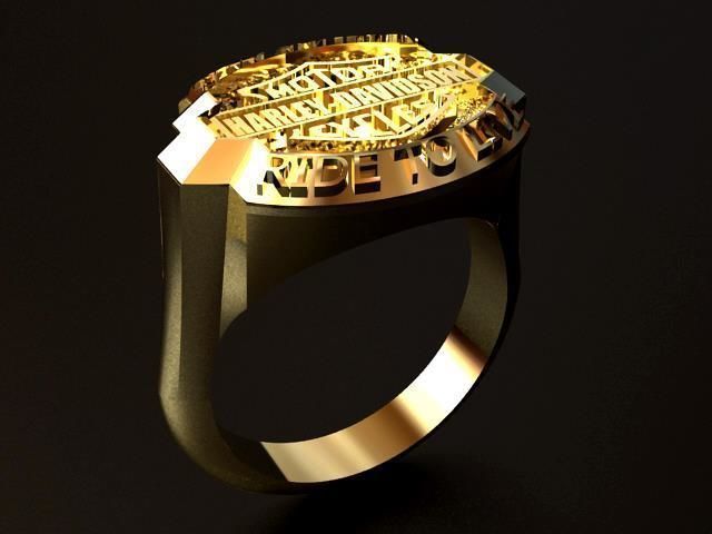 Harley Devidson Ride To Live Ring 3D print model_1