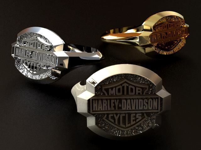 Harley Devidson Ride To Live Ring 3D print model_11