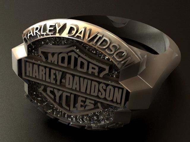Harley Devidson Ride To Live Ring 3D print model_8