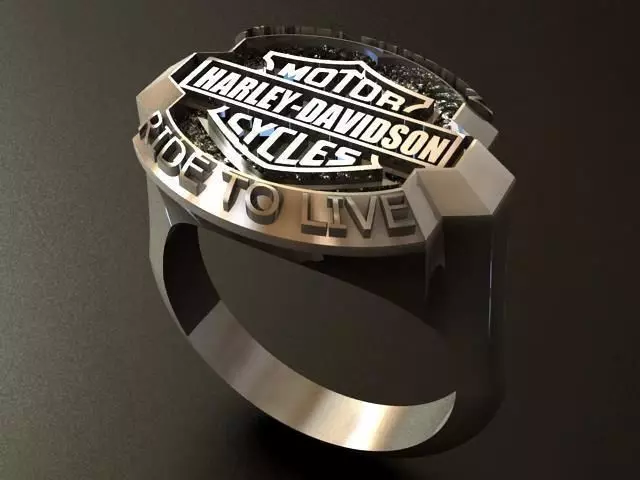 Harley Devidson Ride To Live Ring 3D print model_0