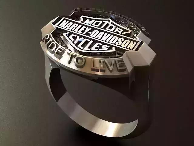 Harley Devidson Ride To Live Ring 3D print model