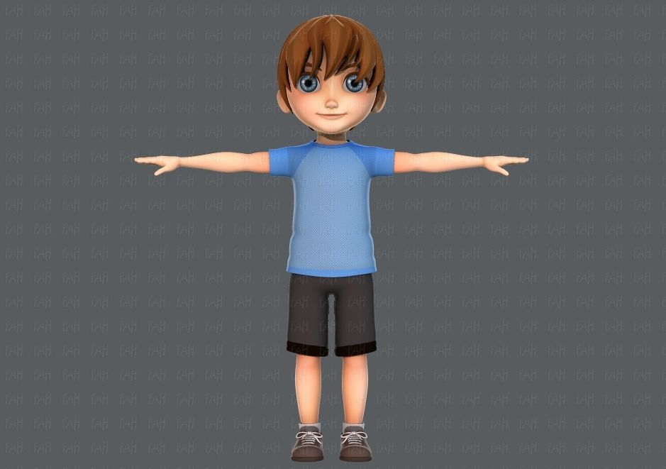 Boy character 3D model_2
