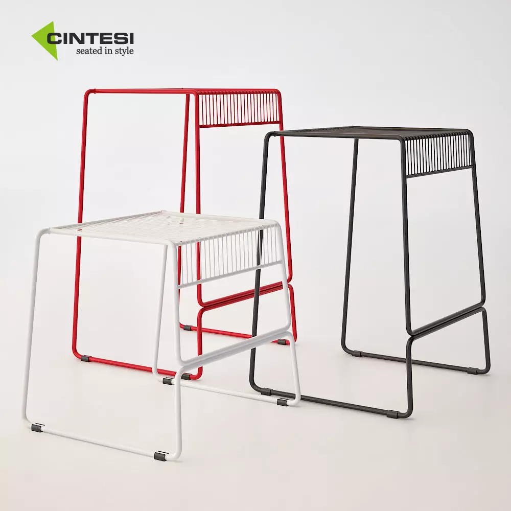 Cintesi Phoenix Wire Bar Stool 3D model_0