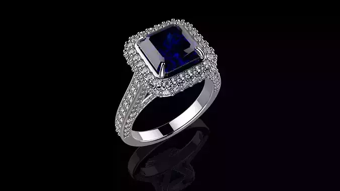 Halo Diamond Engagement Ring