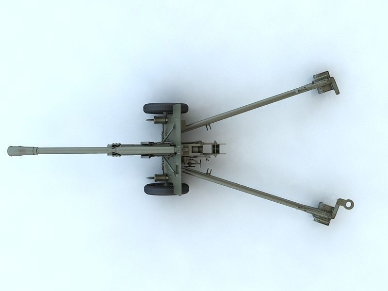 Zis 3 military cannon 3D model_14