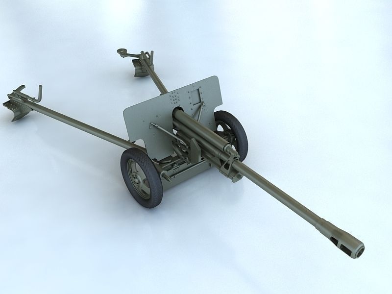 Zis 3 military cannon 3D model_13