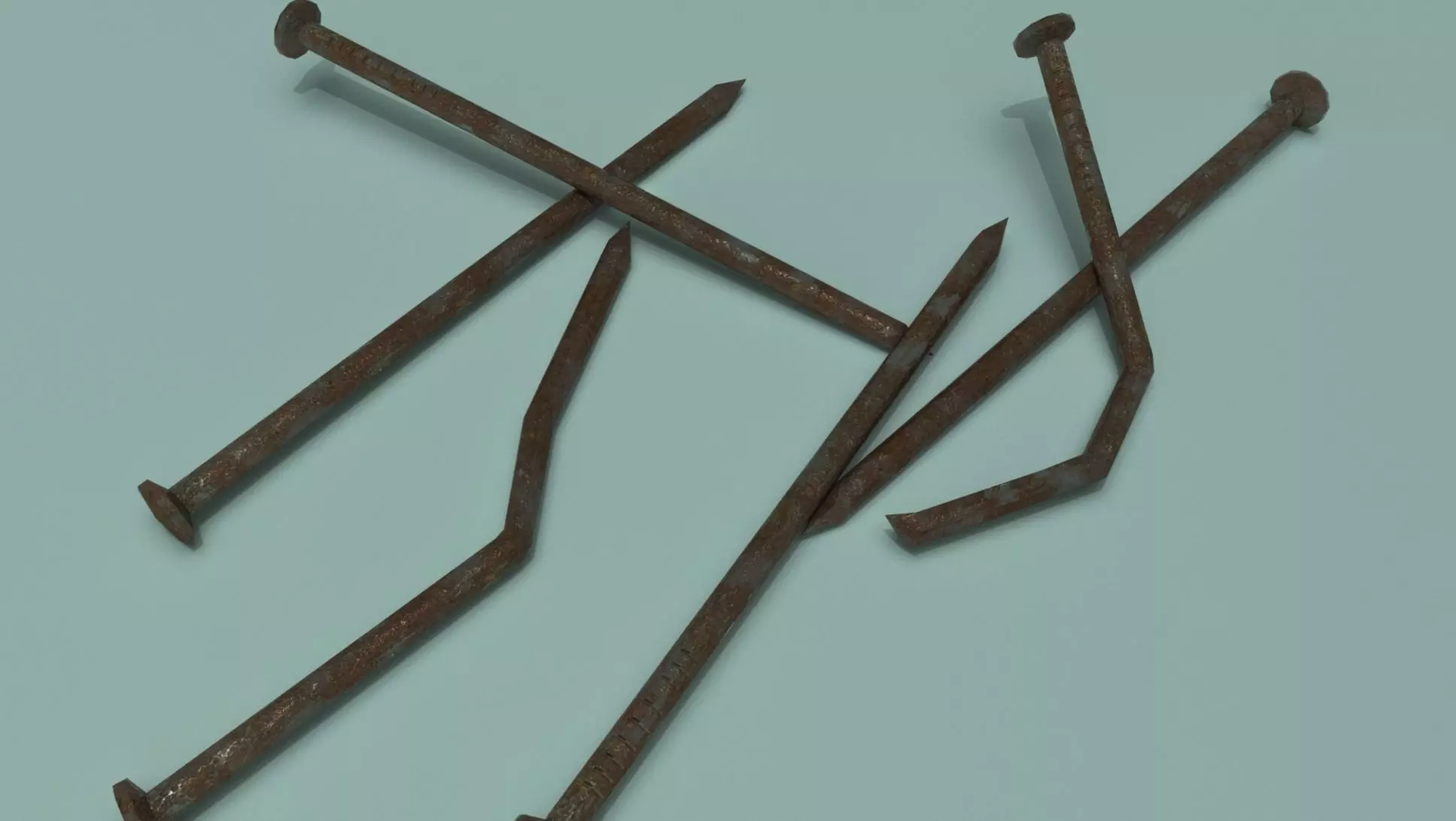 rusty Metal nail - Game Ready - VR AR Low-poly 3D model