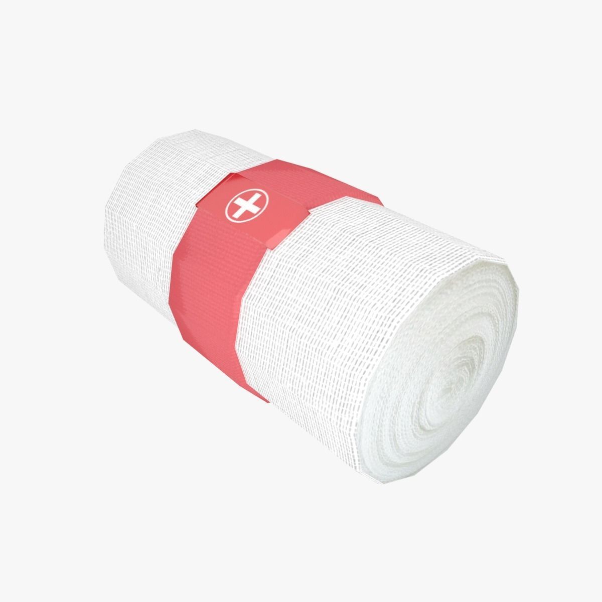 Elastic Bandage Red Low-poly 3D model_5