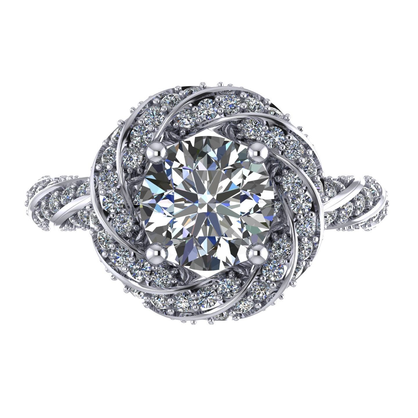 NN002 twisted diamond engagement ring 3D print model_3