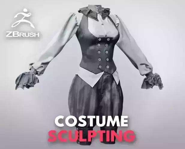 Realistic Steampunk Costume 3D model