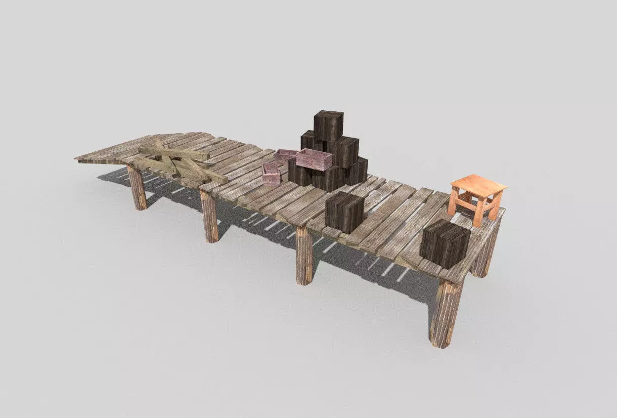 lwo poly beach mole 1 Low-poly 3D model_0