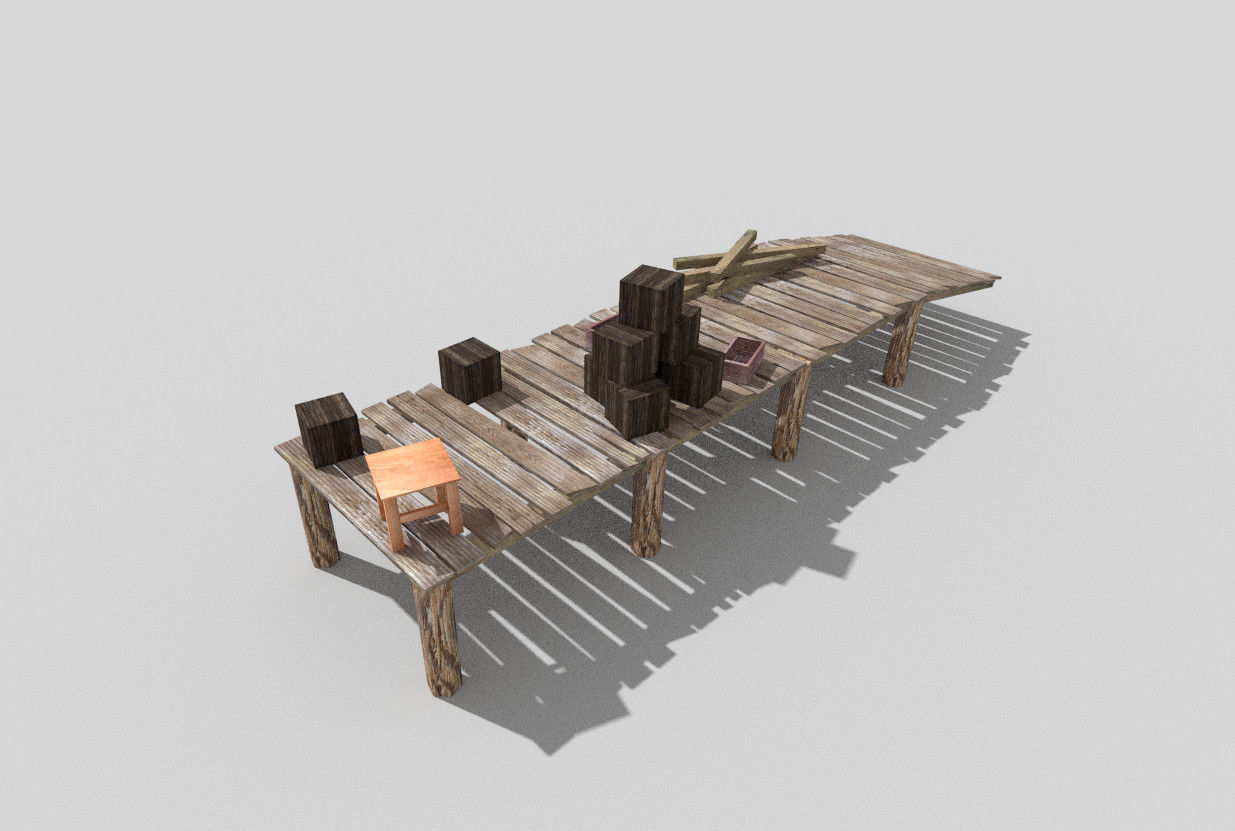 lwo poly beach mole 1 Low-poly 3D model_1