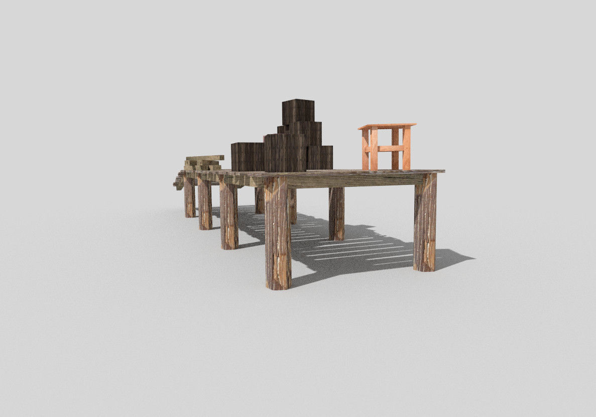 lwo poly beach mole 1 Low-poly 3D model_2