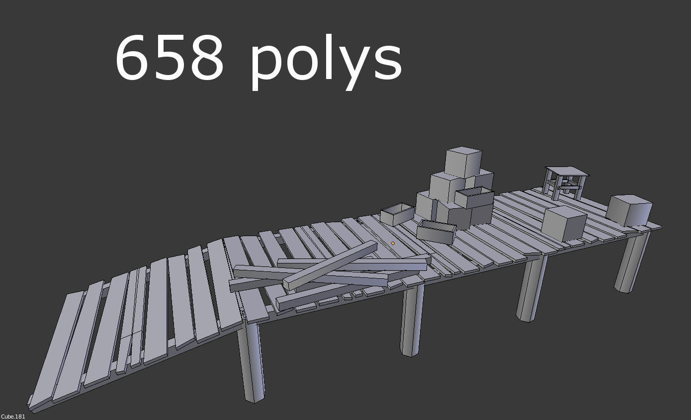 lwo poly beach mole 1 Low-poly 3D model_4