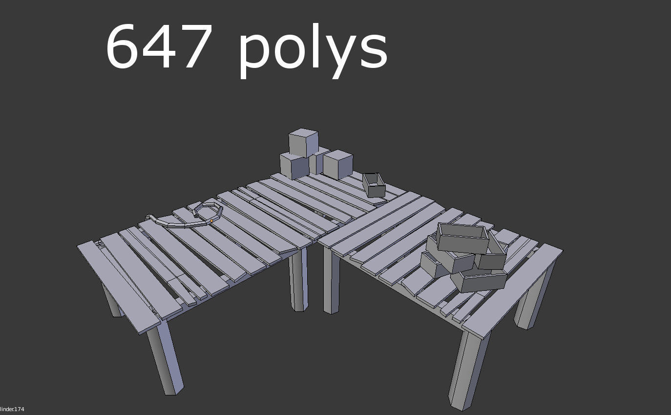 low poly beach mole 2 Low-poly 3D model_3