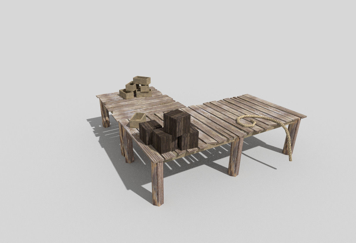 low poly beach mole 2 Low-poly 3D model_1