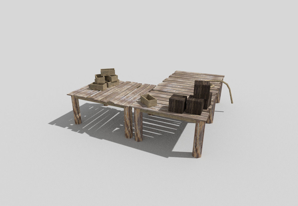 low poly beach mole 2 Low-poly 3D model_2