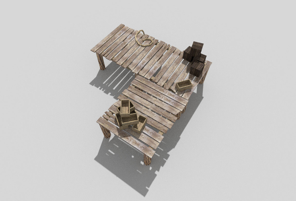 low poly beach mole 2 Low-poly 3D model_4