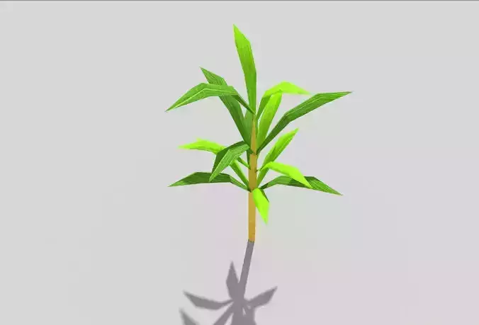 low poly beach plant