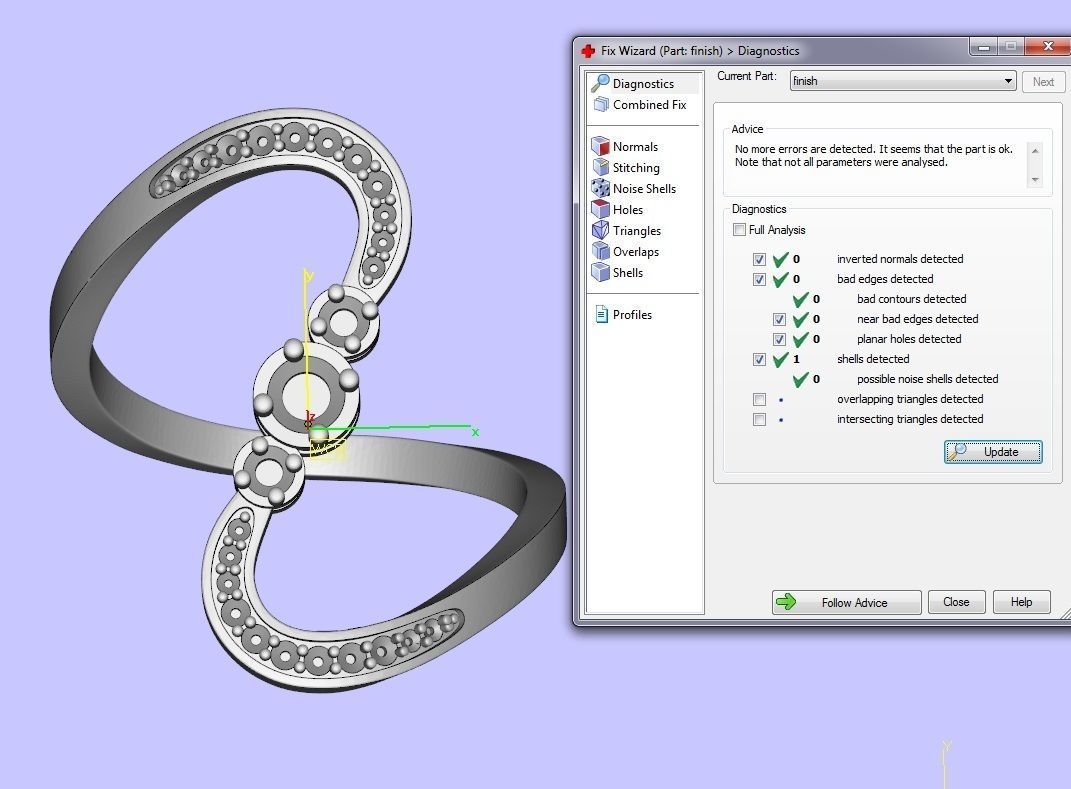 Ring with diamonds 3D print model  3D print model_2