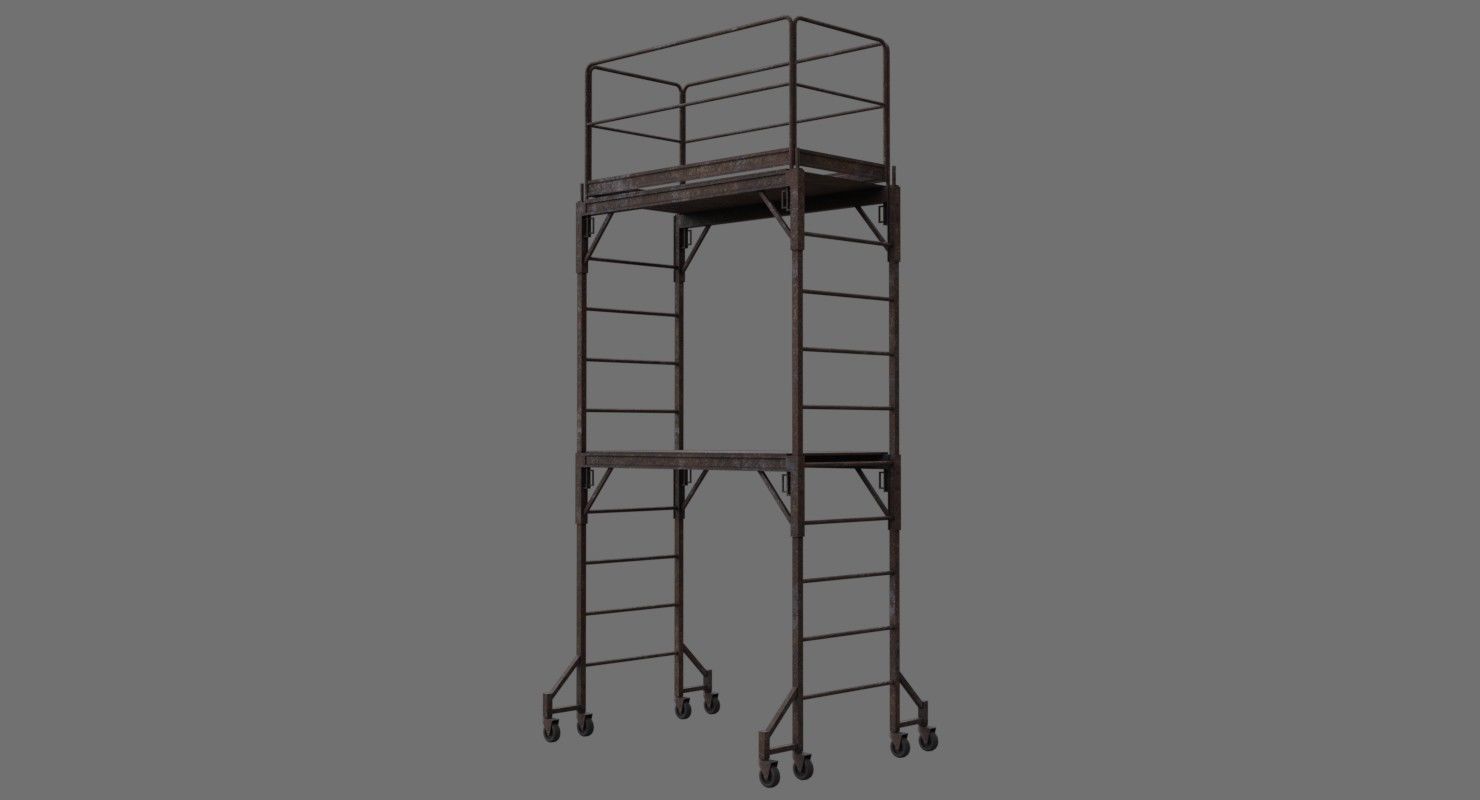 Scaffold 1E Low-poly 3D model_4