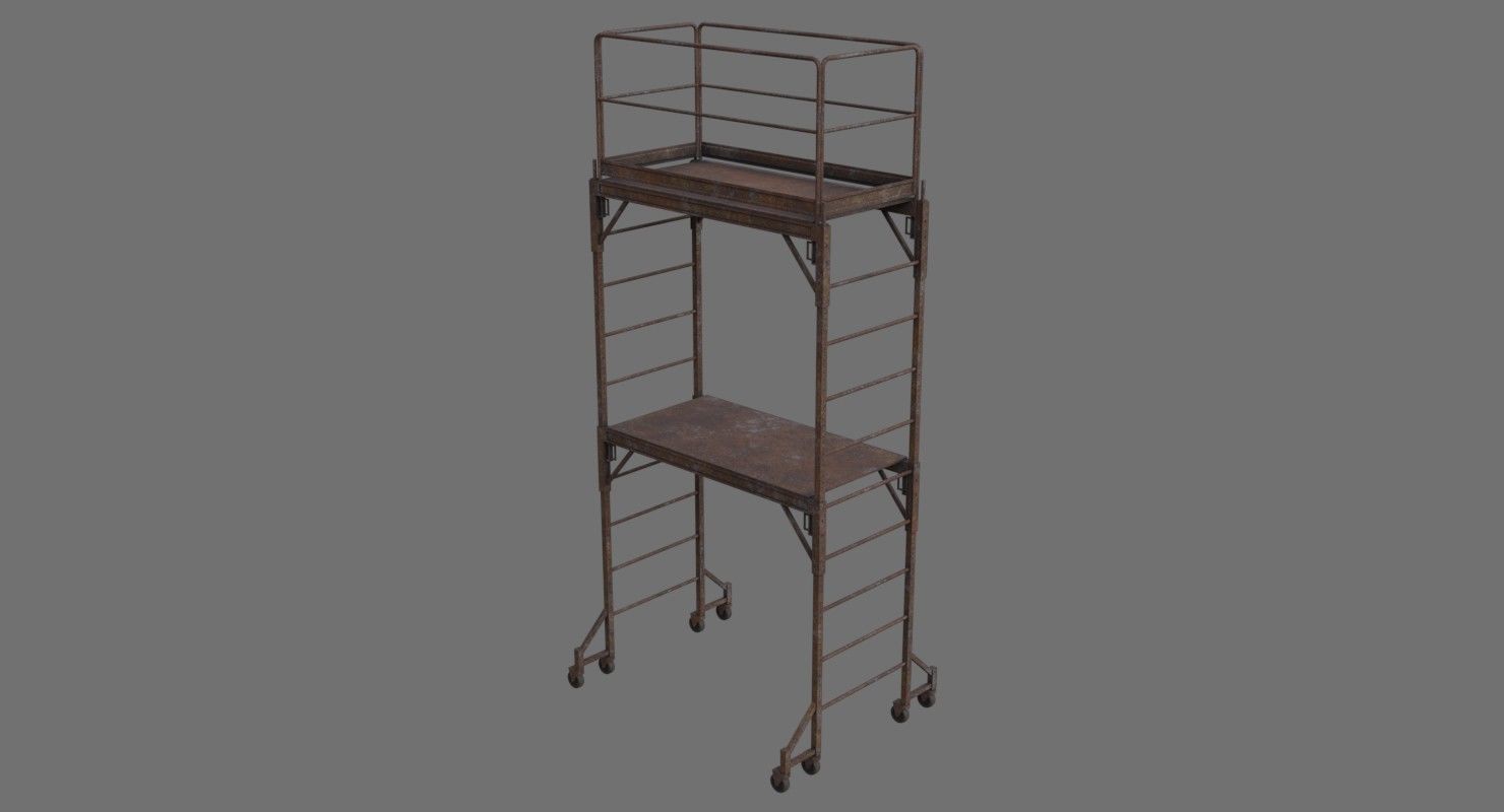 Scaffold 1E Low-poly 3D model_2