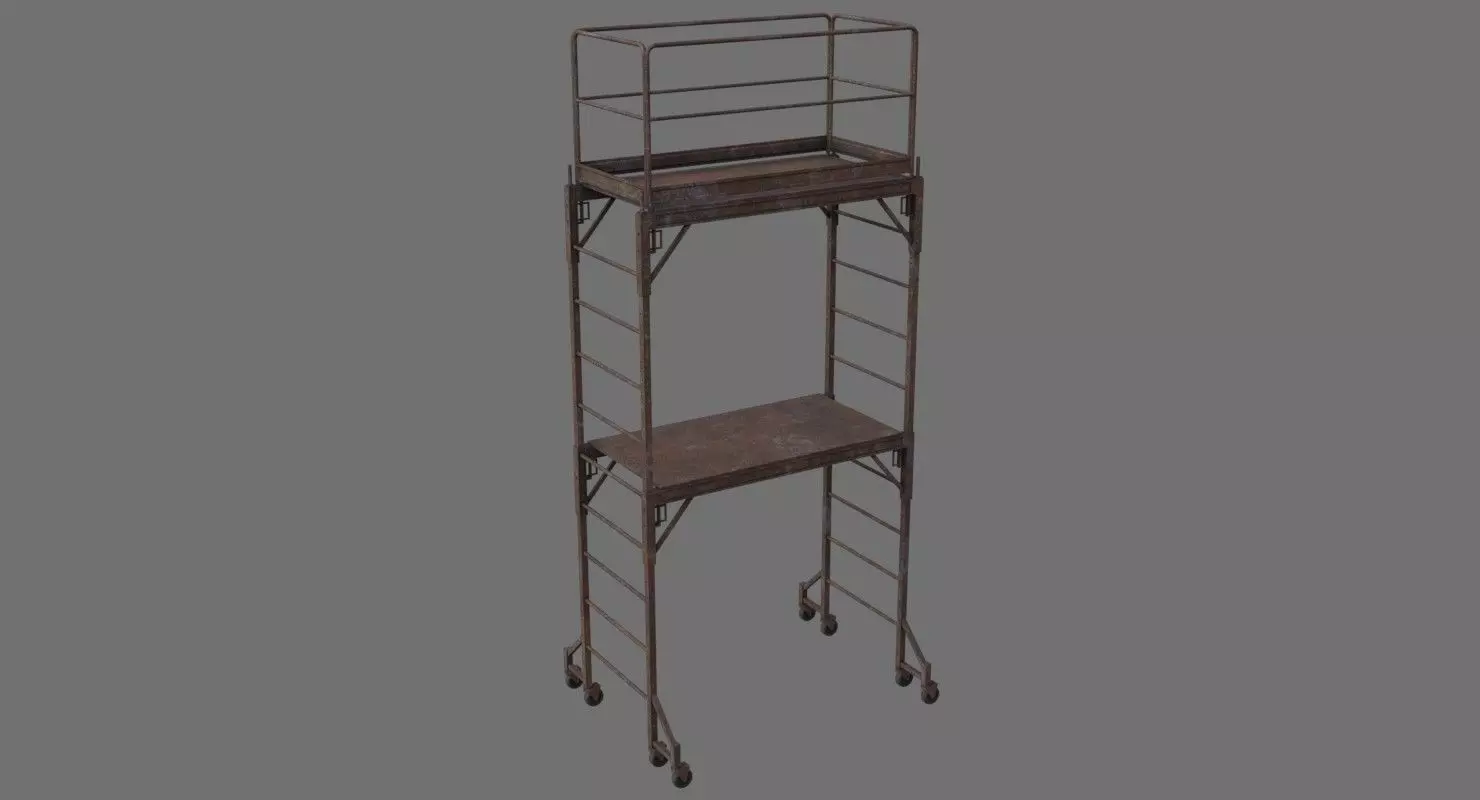 Scaffold 1E Low-poly 3D model_0