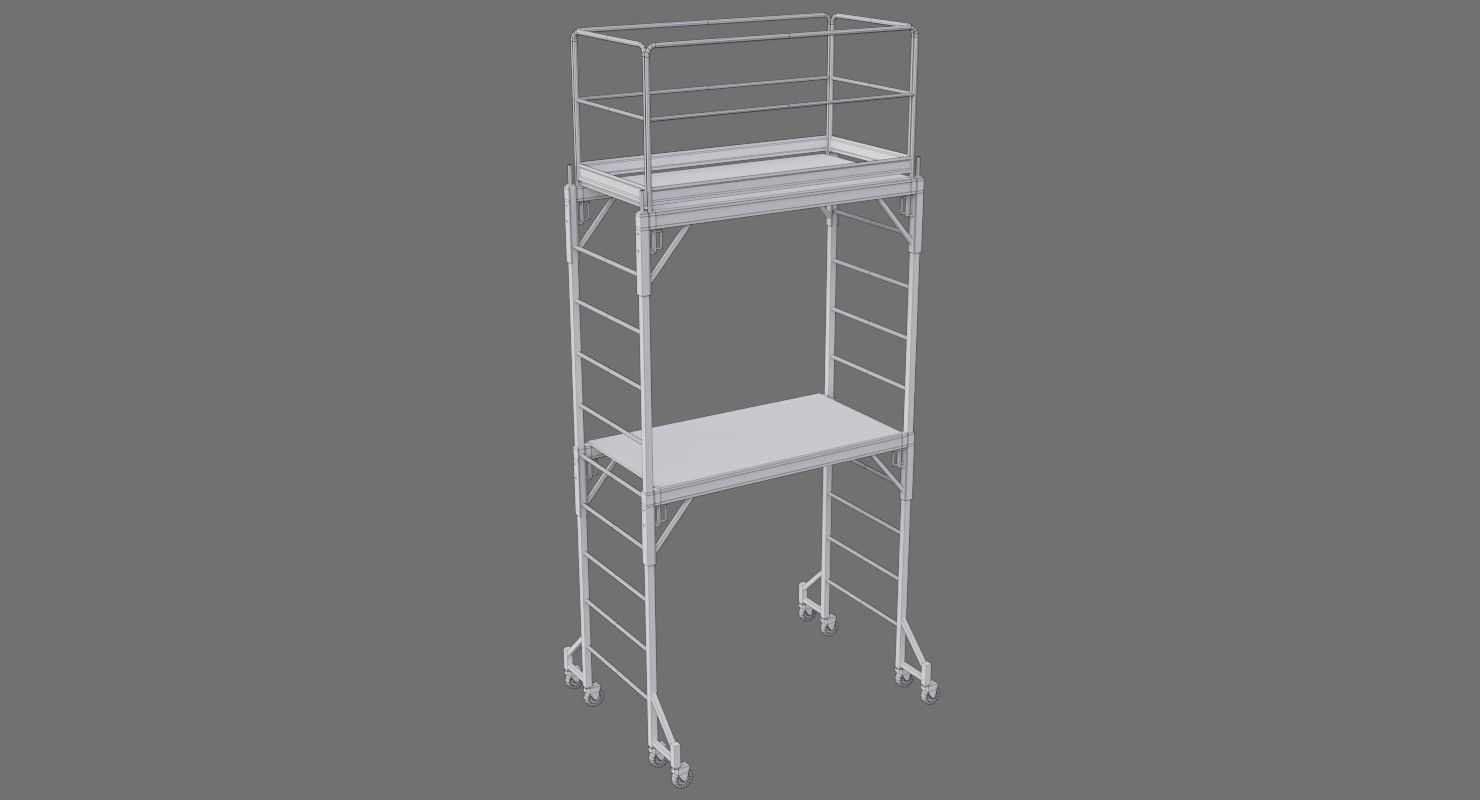 Scaffold 1E Low-poly 3D model_7