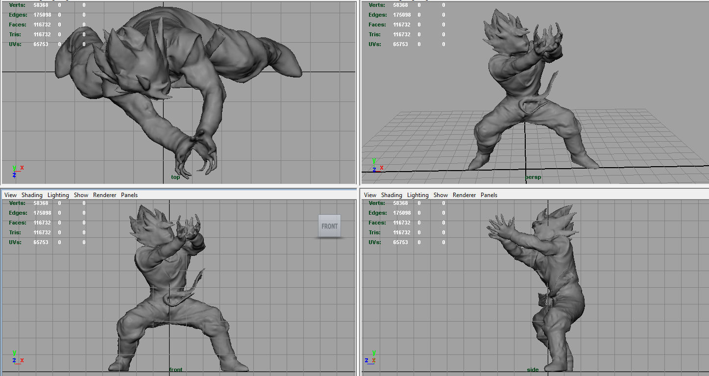 GOKU Dragon Ball Low-poly 3D model_9