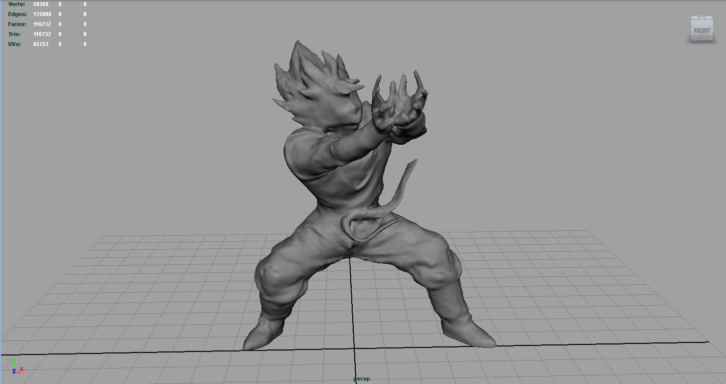 GOKU Dragon Ball Low-poly 3D model_4