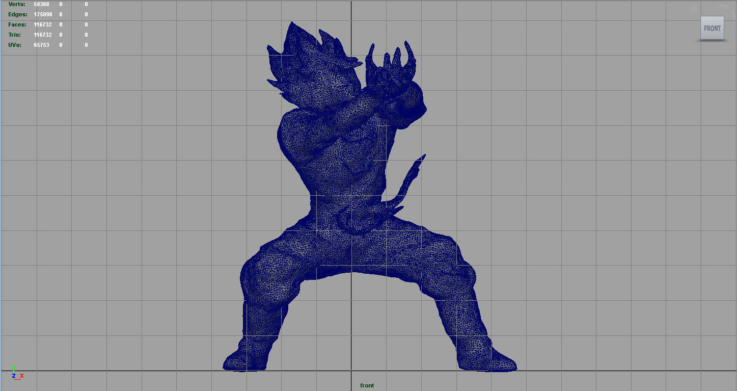 GOKU Dragon Ball Low-poly 3D model_13