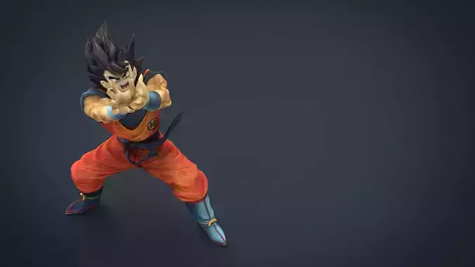 GOKU Dragon Ball Low-poly 3D model GOKU Dragon Ball Low-poly 3D model