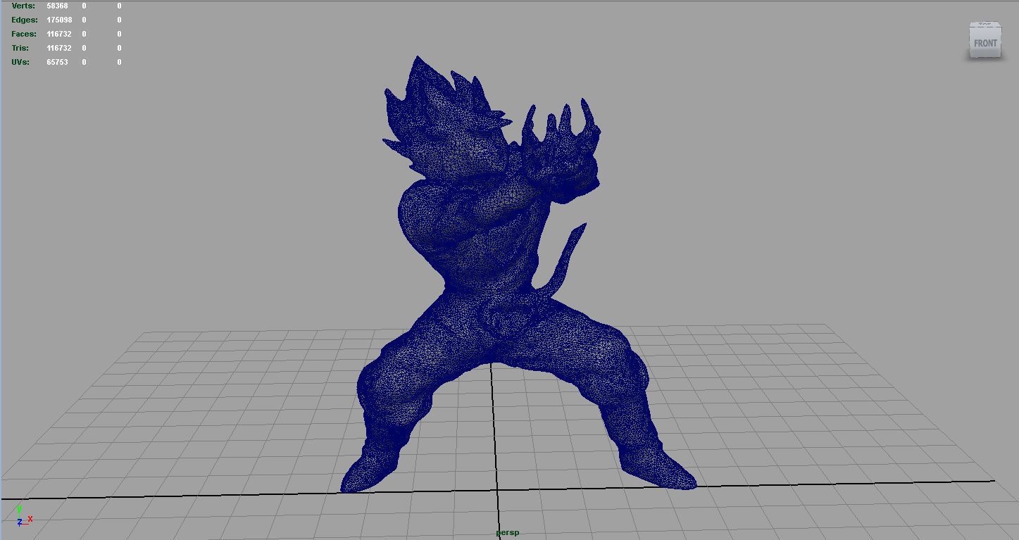 GOKU Dragon Ball Low-poly 3D model_5