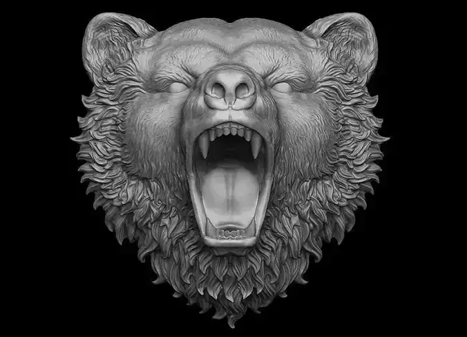 Bear pendant 3D print model