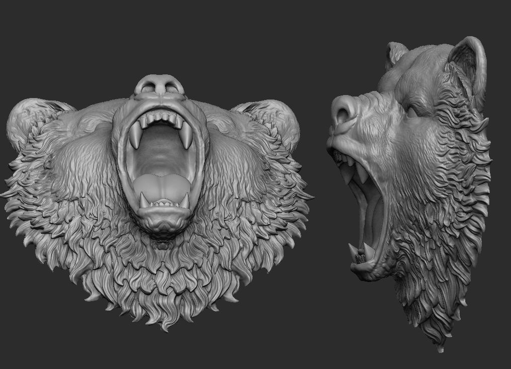Bear pendant 3D print model_1