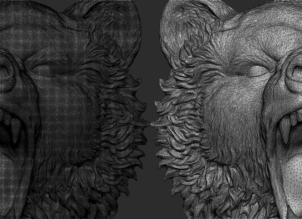 Bear pendant 3D print model_4