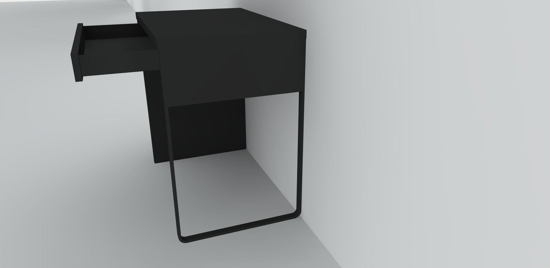 MICKE Desk  Low-poly 3D model_10