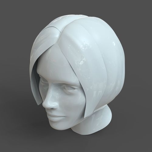 CAD-friendly Casual Woman Head Model F1P1D0V1head 3D model 3D model