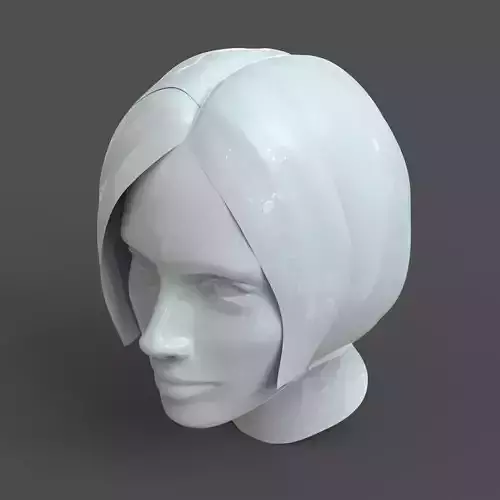 CAD-friendly Casual Woman Head Model F1P1D0V1head 3D model 3D model