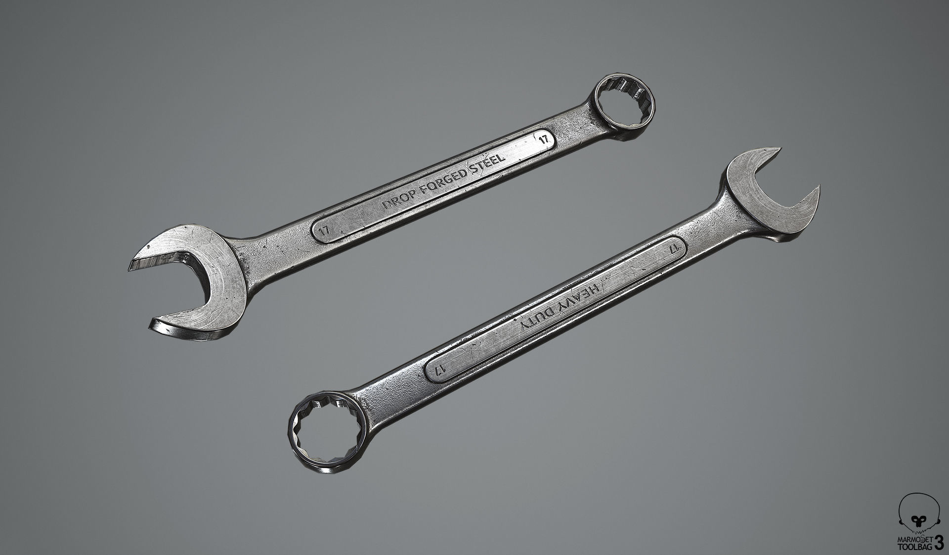 Combination Wrench Low-poly 3D model_1