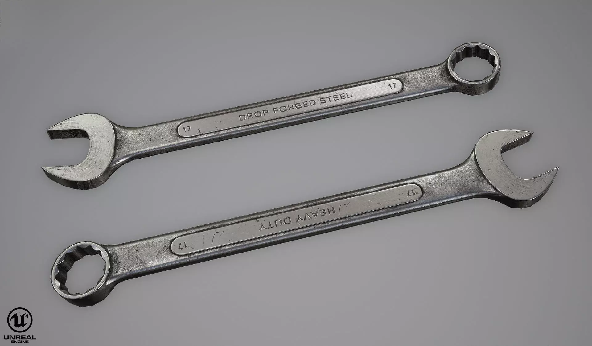 Combination Wrench Low-poly 3D model_0
