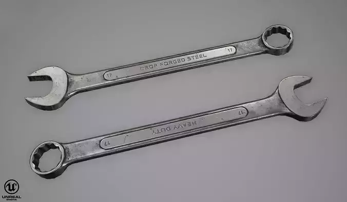 Combination Wrench Low-poly 3D model
