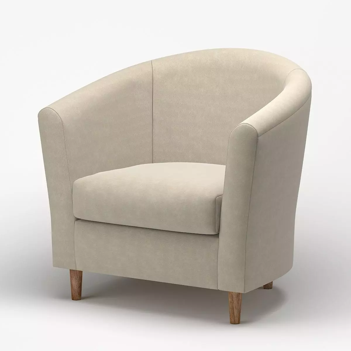 Tub Armchair Fabric 3D model_0