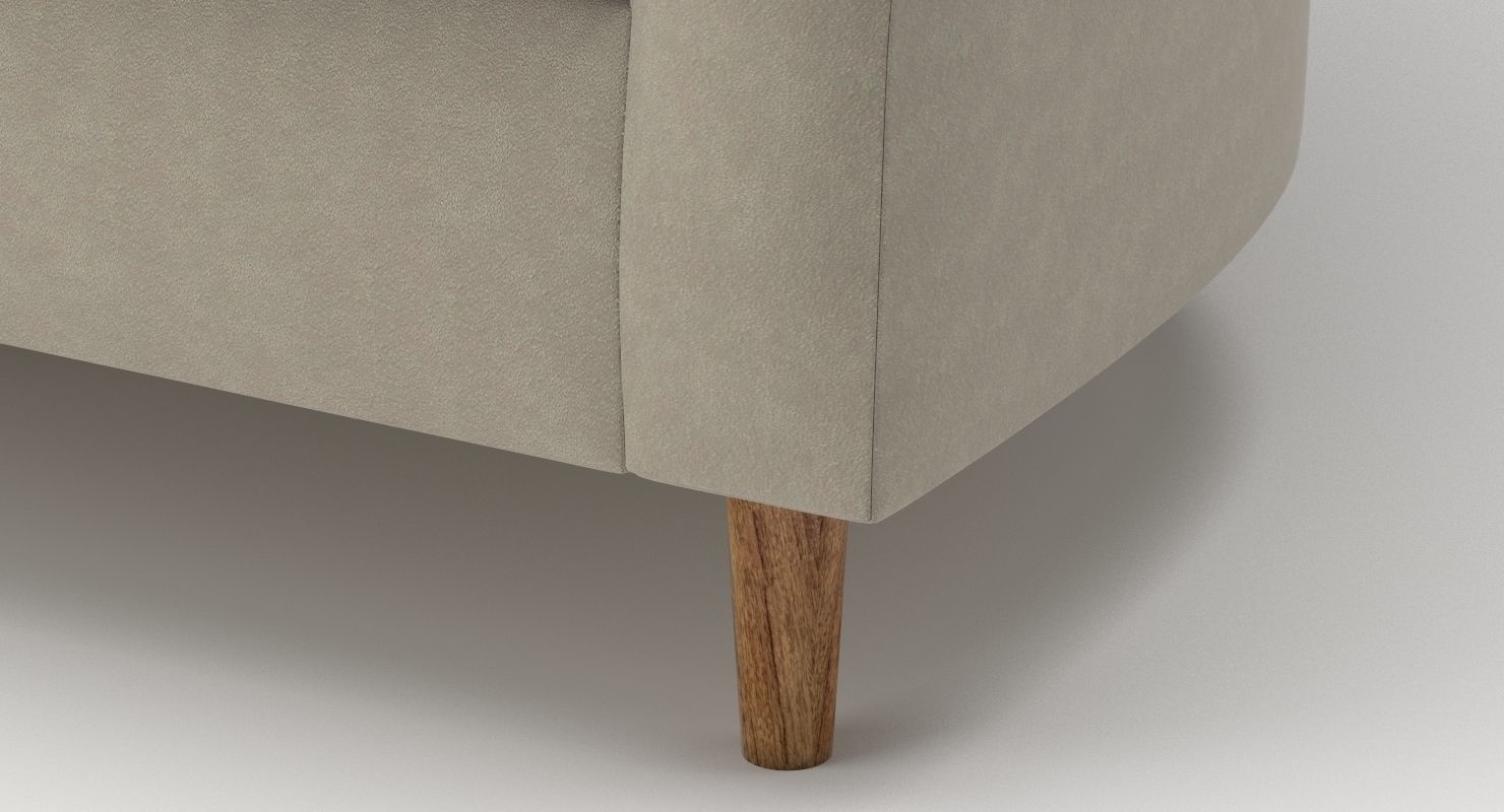 Tub Armchair Fabric 3D model_2