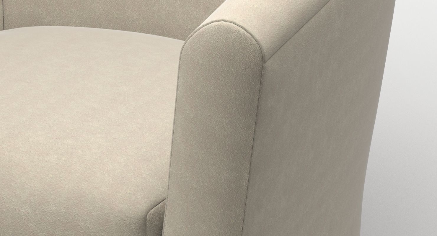 Tub Armchair Fabric 3D model_1