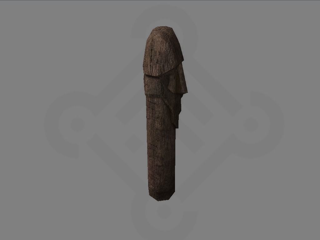 Viking pole god Odin Low-poly 3D model_1