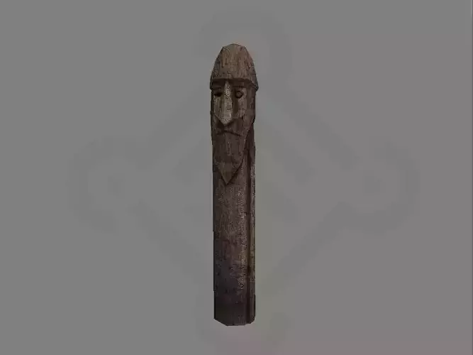 Viking pole god Odin Low-poly 3D model
