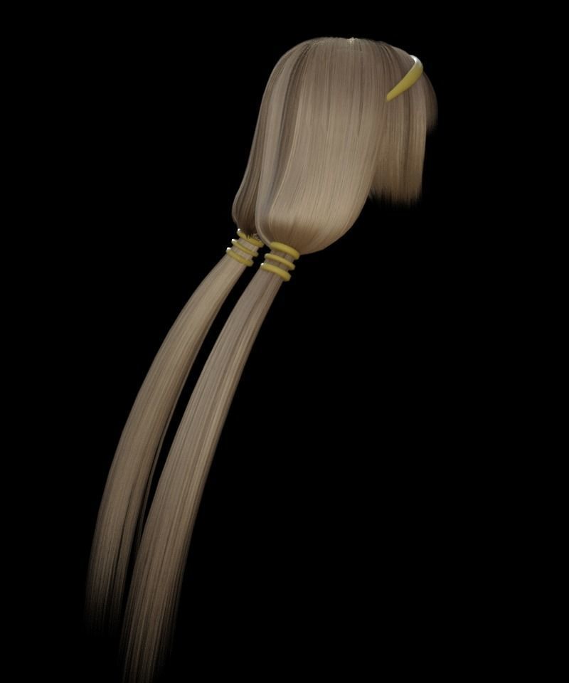 Naotora Li hair Daz3d 3D model_4