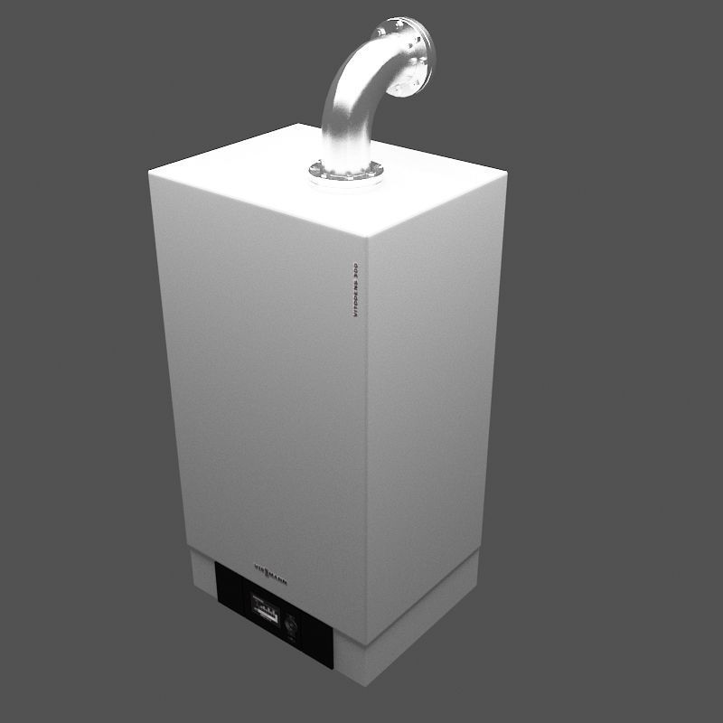 Viessmann Vitodens 300-w Low-poly 3D model_4